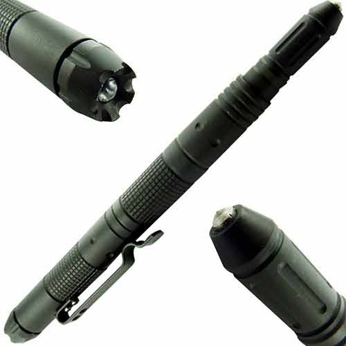 Chaos Ready Tactical Pen for Self Defense - EDC Pen with Pen Light, Window  Breaker, DNA Catcher, Aircraft Aluminum, Police Gear, Discreet Black w/Gift  Box